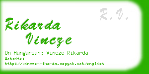 rikarda vincze business card